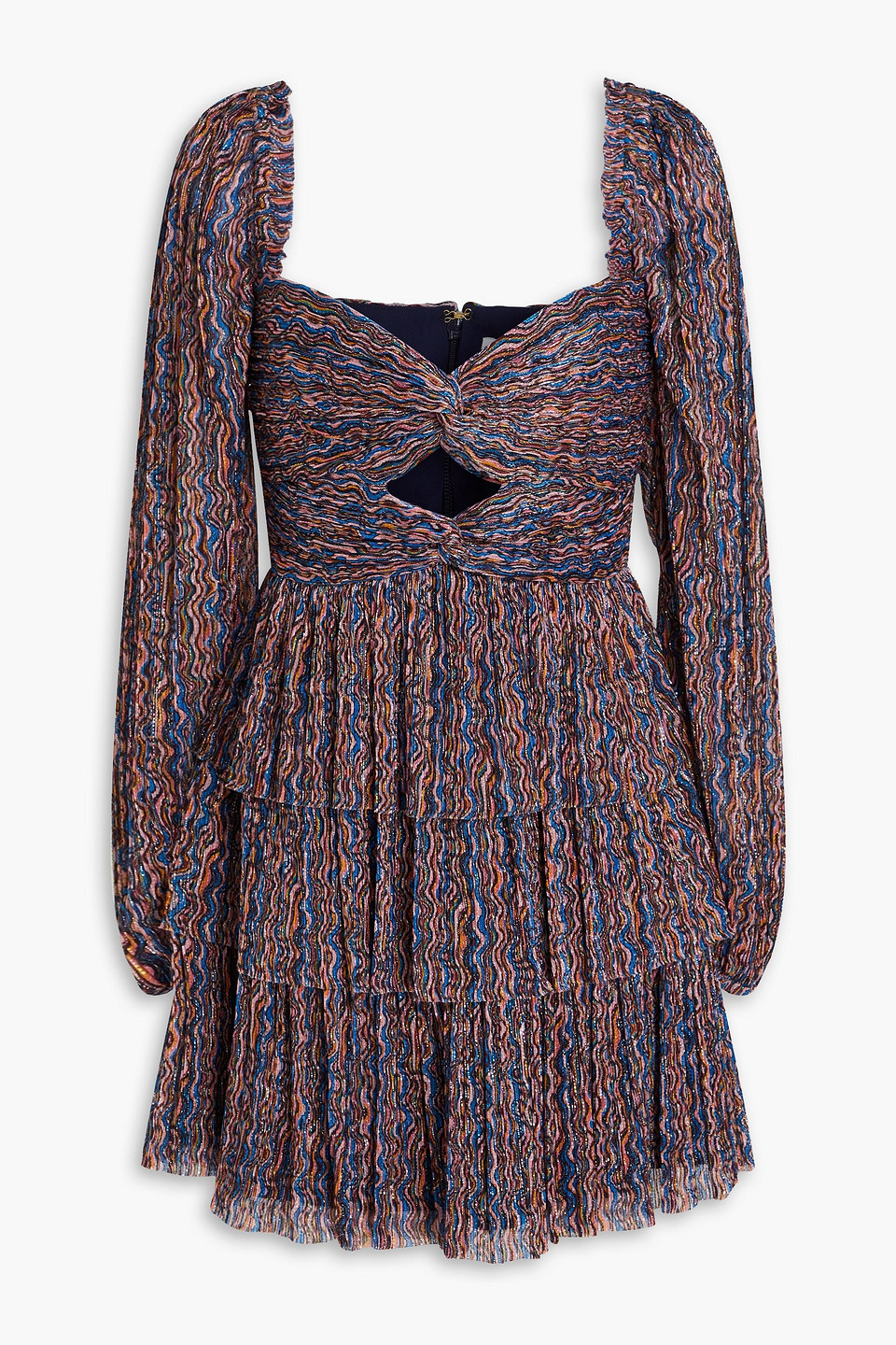 Rebecca Vallance Blossom Long Sleeve Mini Dress In Multicolor