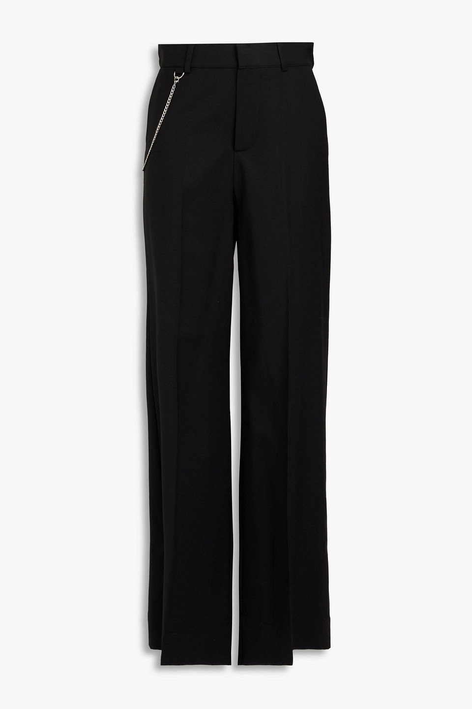 Envelope 1976 Chain-embellished Wool Wide-leg Pants In Black