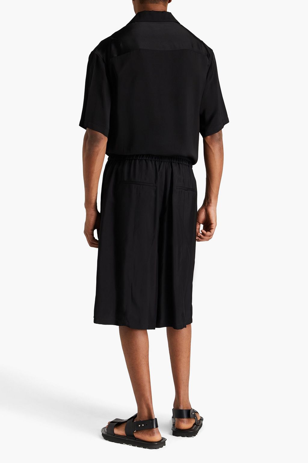 JIL SANDER Wide-leg twill shorts
