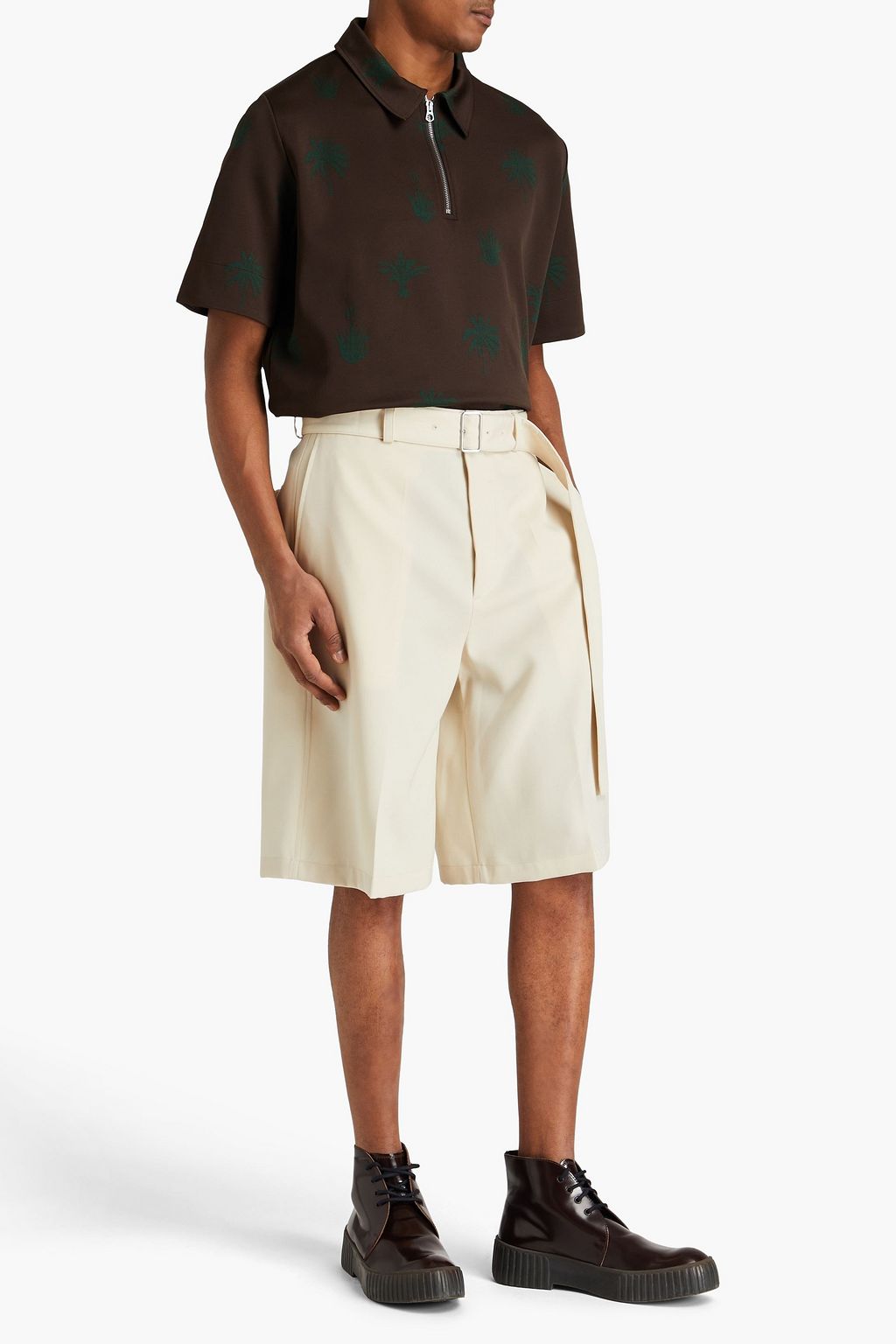 JIL SANDER شورت مصنوع من صوف التويل