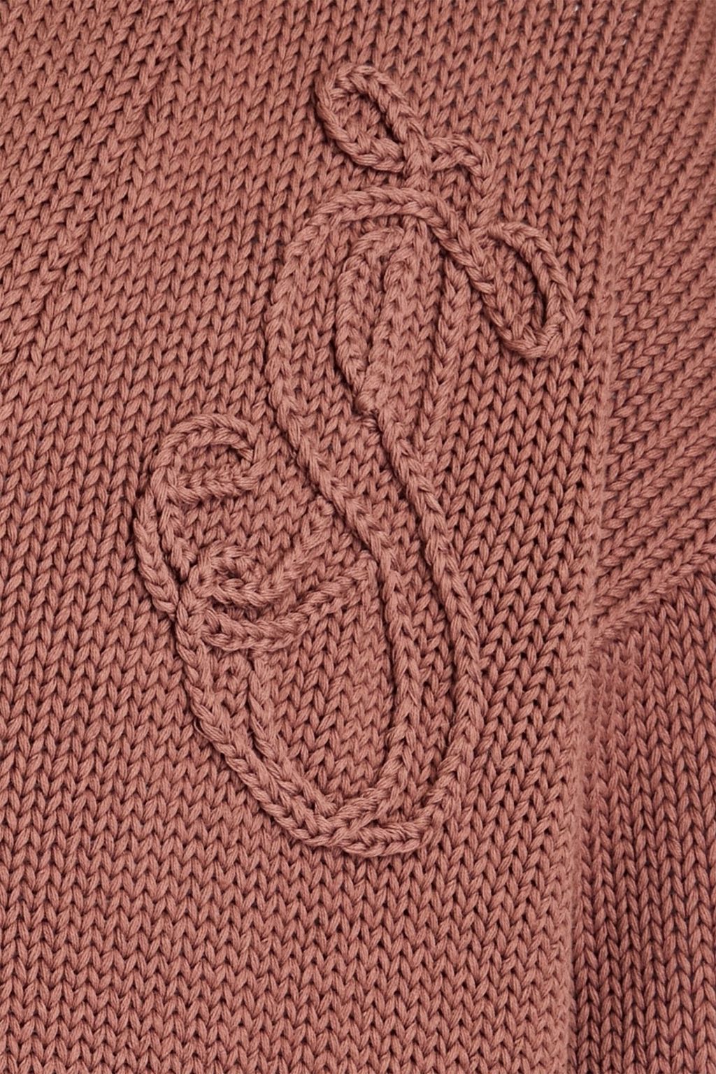 JIL SANDER Embroidered cotton cardigan