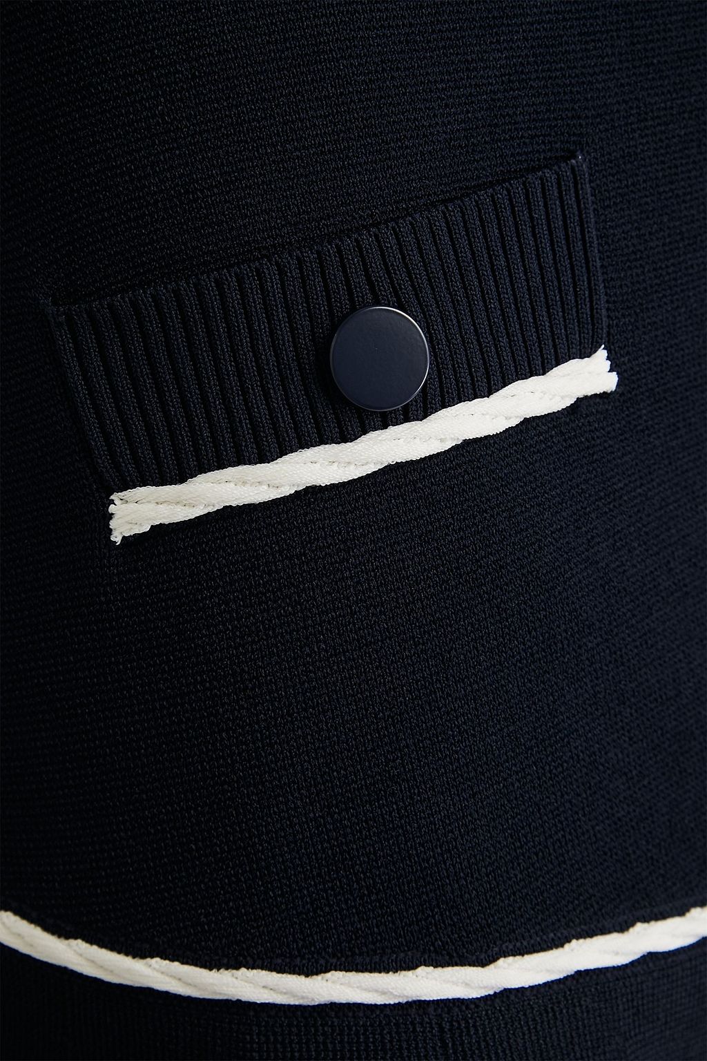 CLAUDIE PIERLOT Fluted two-tone stretch-knit mini skirt