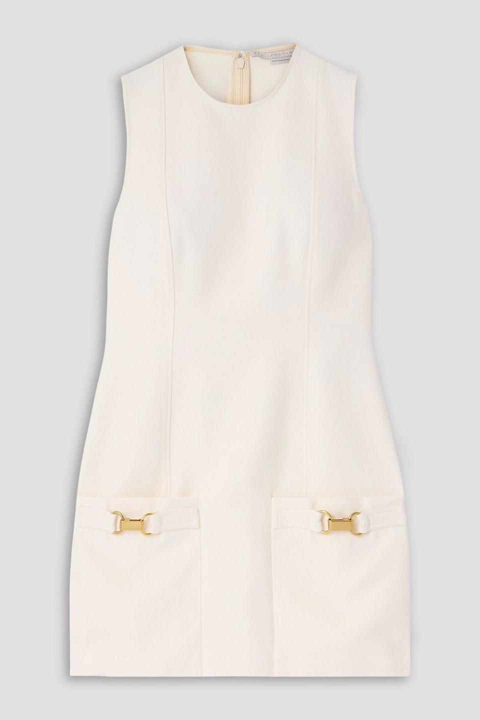 Stella Mccartney Embellished Drill Mini Dress In White