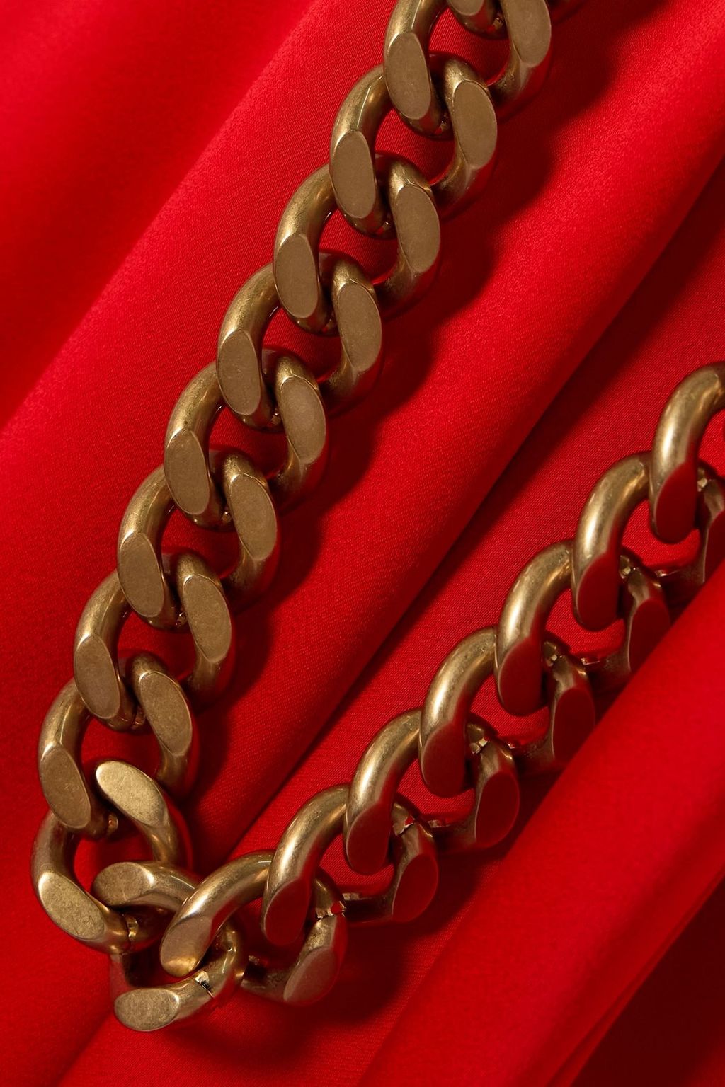 STELLA MCCARTNEY Chain-embellished satin gown