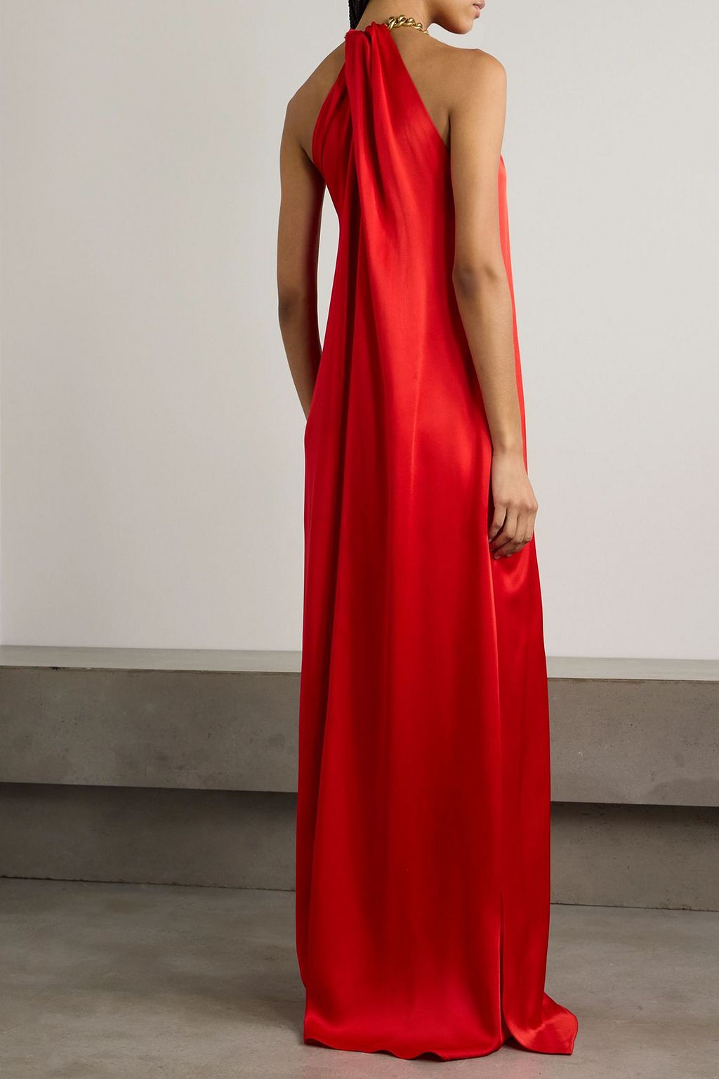 STELLA MCCARTNEY Chain-embellished satin gown
