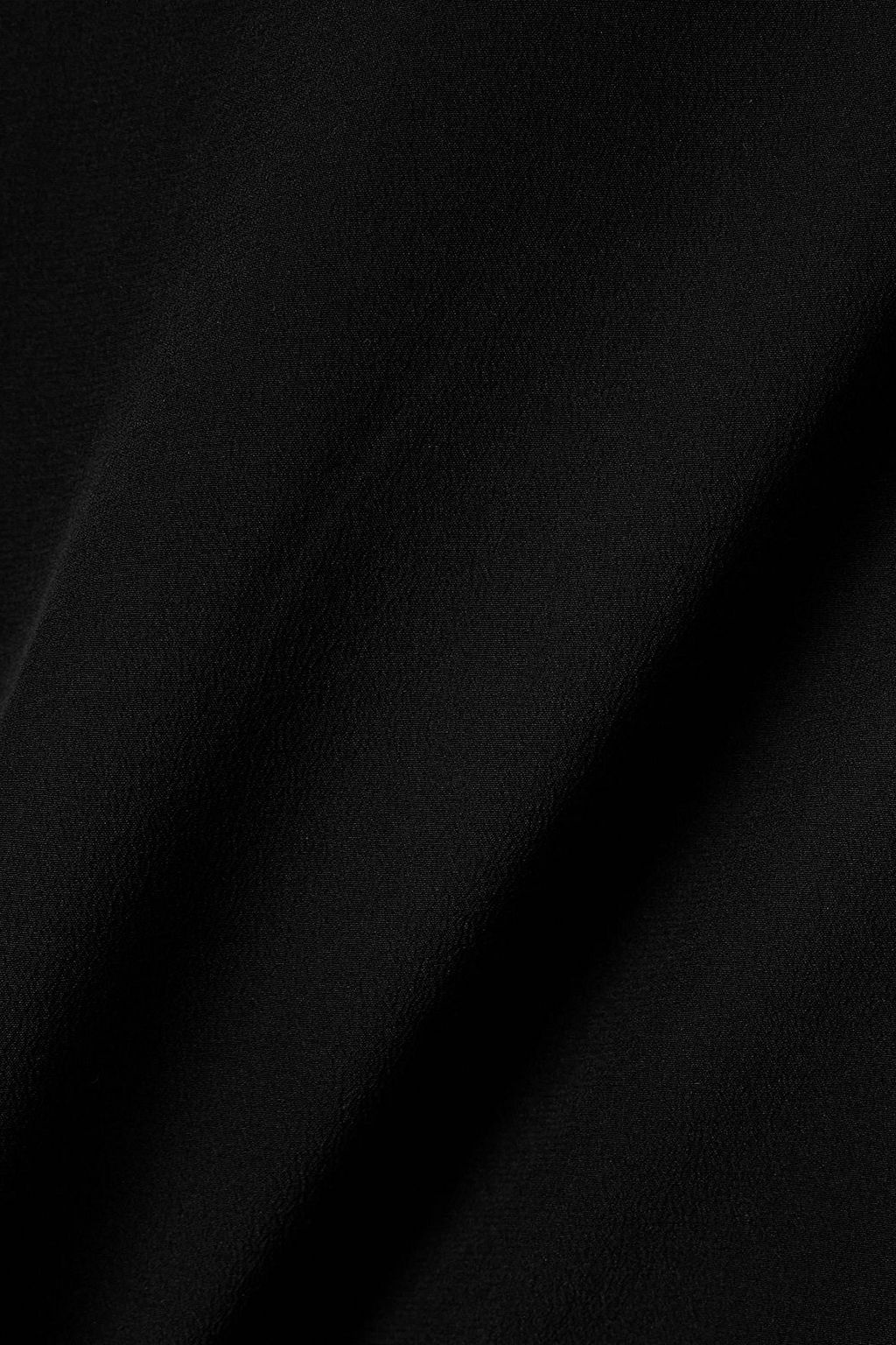 STELLA MCCARTNEY Asymmetric lace-trimmed silk-crepe skirt