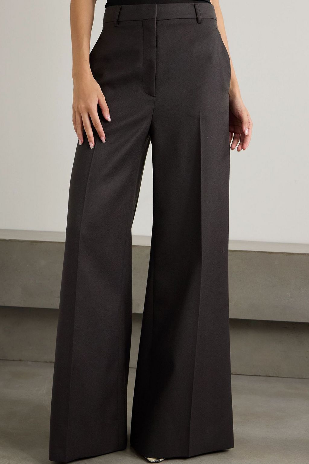 STELLA MCCARTNEY Pleated wool-twill wide-leg pants