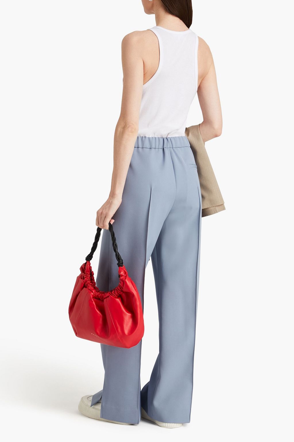 JIL SANDER Wool-twill straight-leg pants
