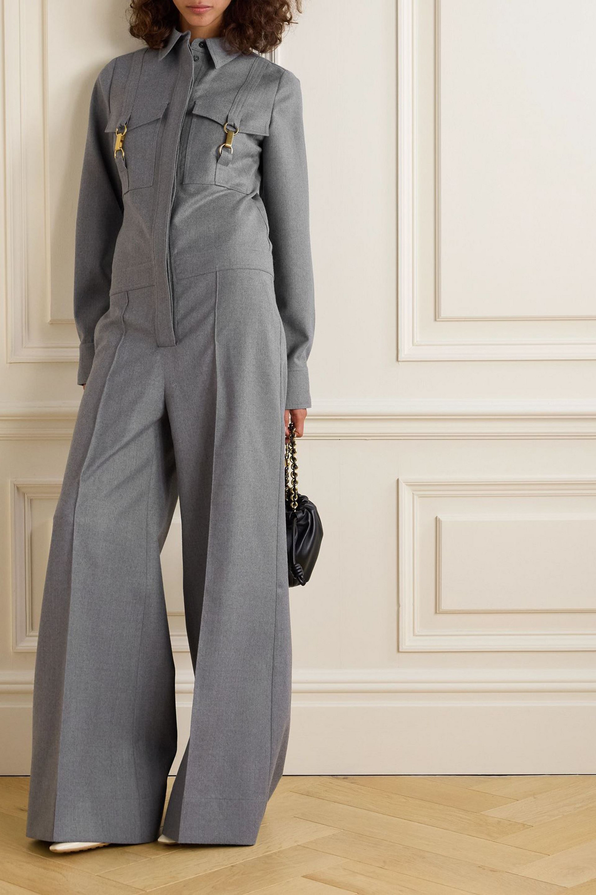 Stella McCartney Embellished wool-twill jumpsuit