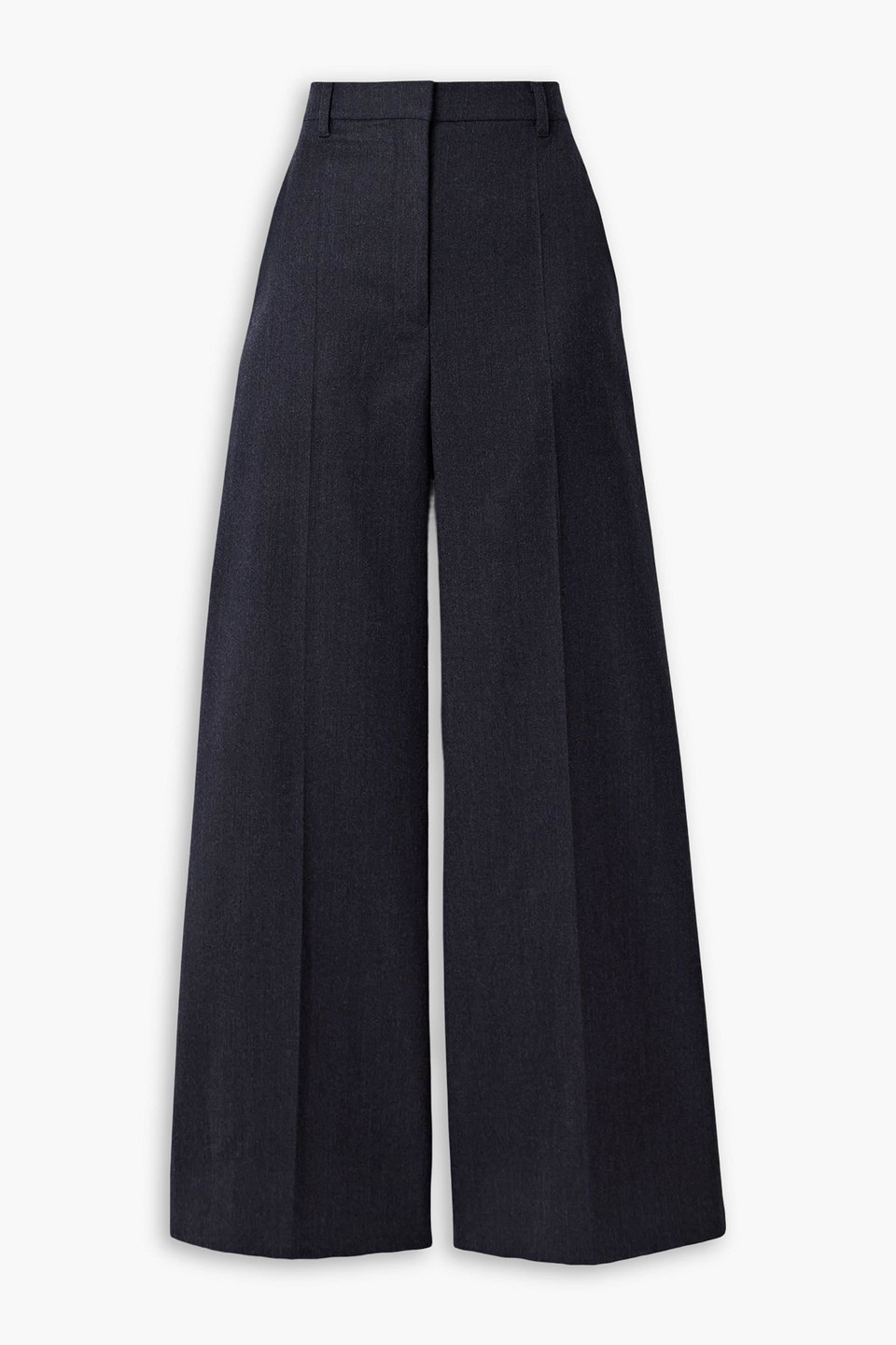 stella mccartney - pleated wool-twill wide-leg pants - blue - it 38