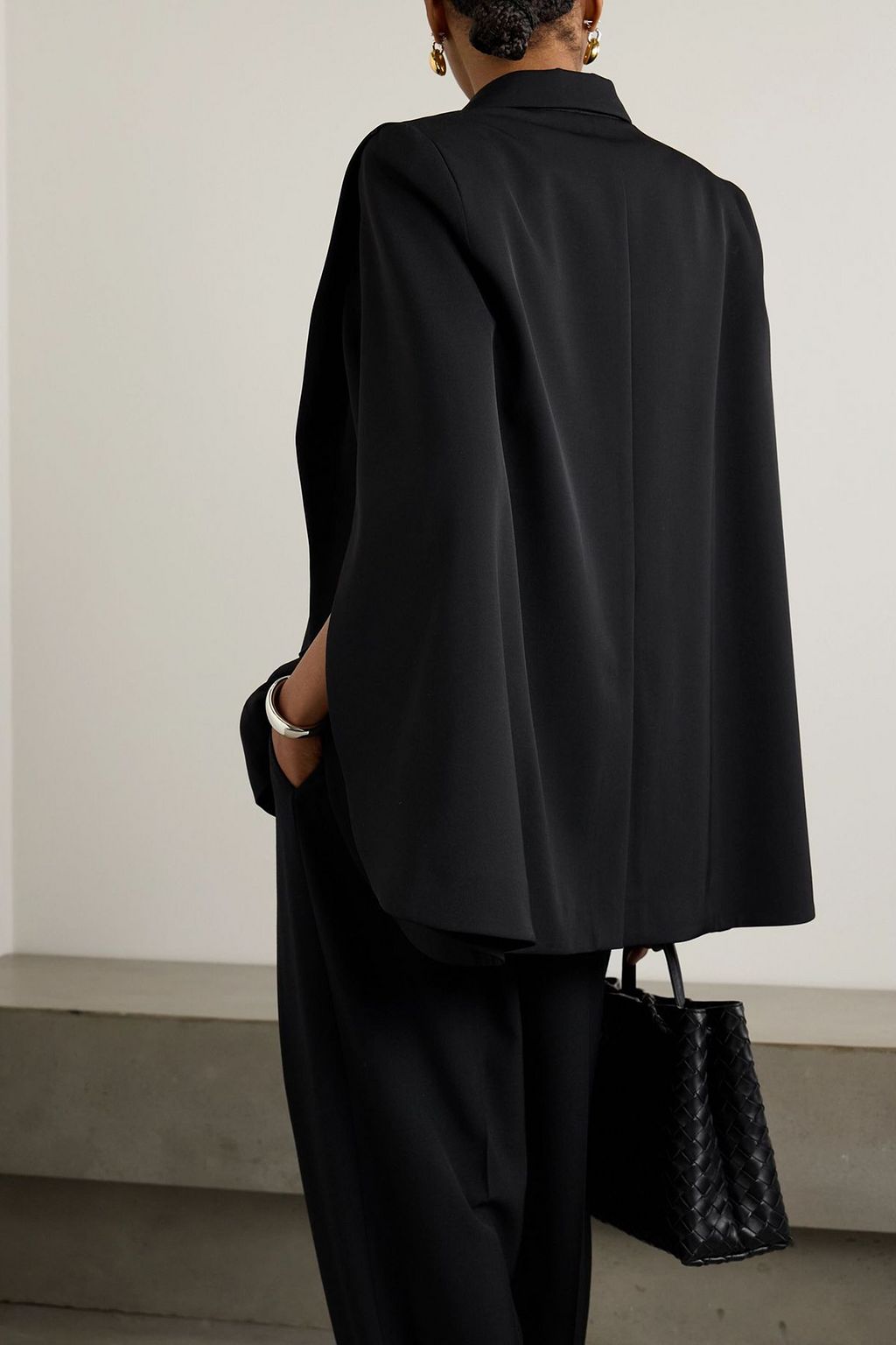 STELLA MCCARTNEY Cape-effect wool-blend twill blazer