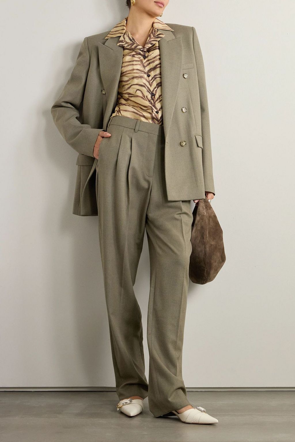 STELLA MCCARTNEY Double-breasted oversized wool blazer