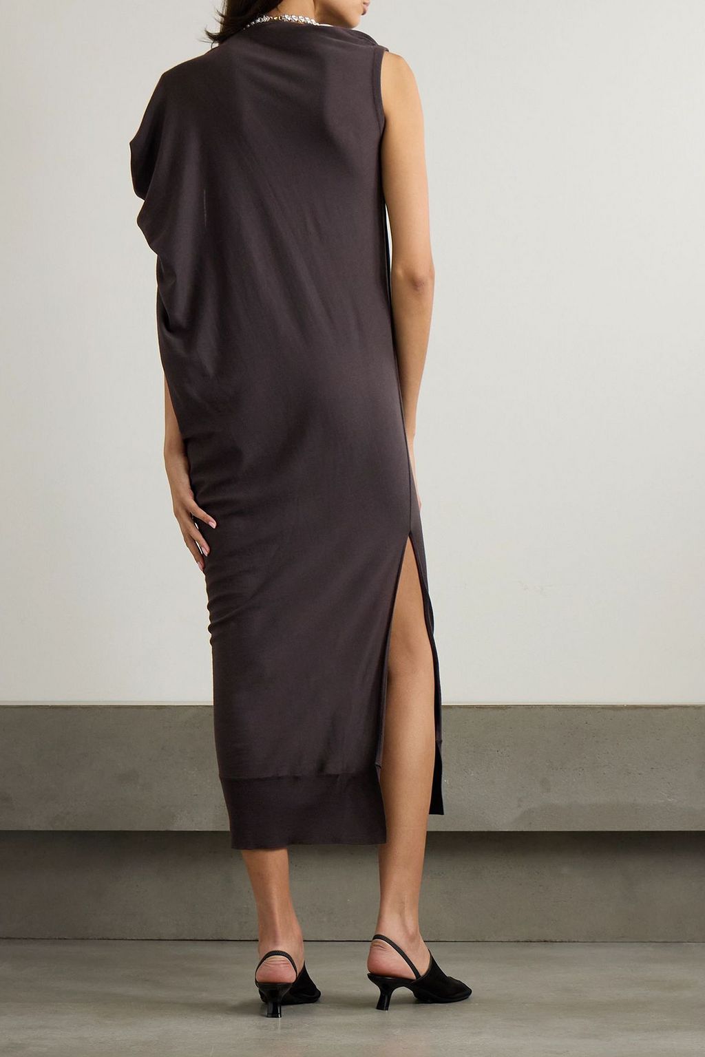 STELLA MCCARTNEY Draped wool midi dress