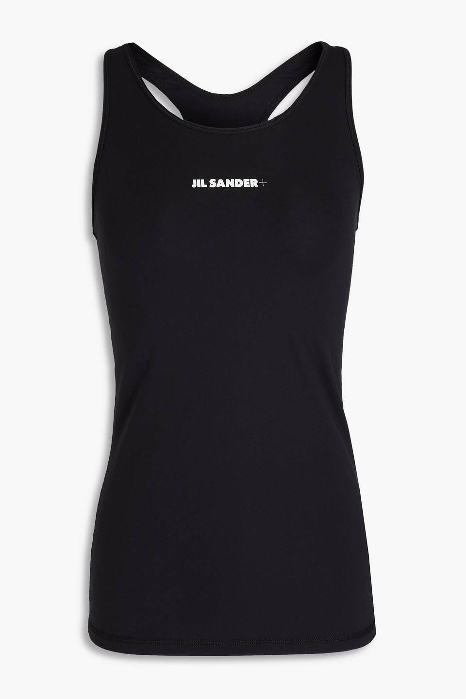 Shop Jil Sander Logo-print Stretch-jersey Tank In Black