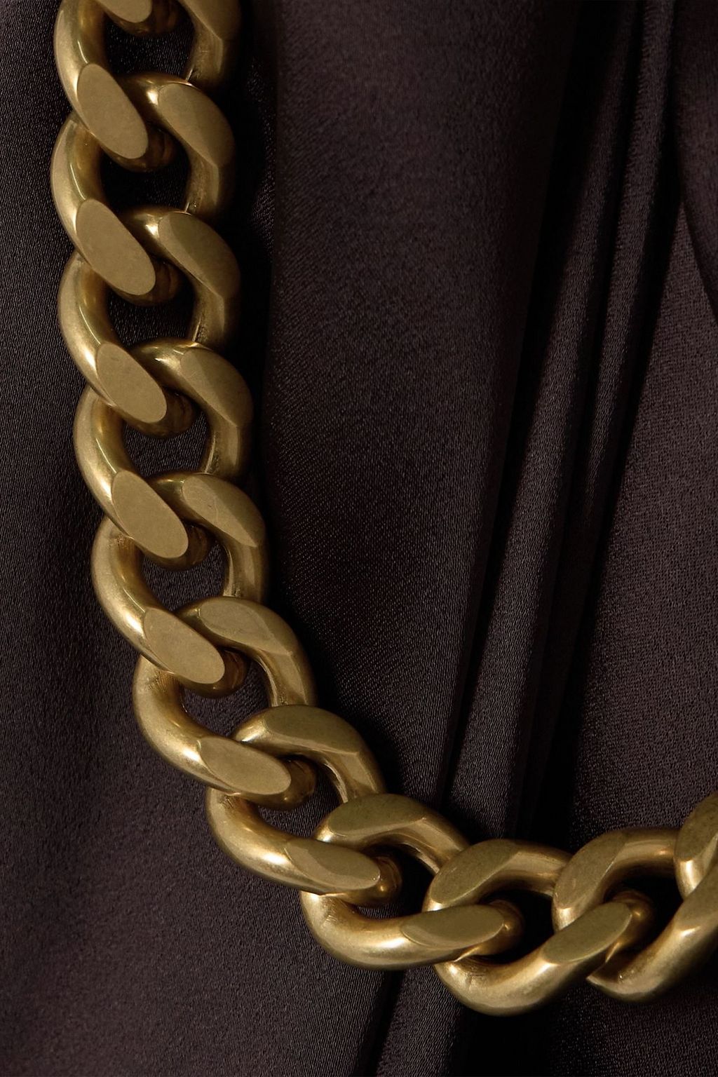 STELLA MCCARTNEY Chain-embellished asymmetric satin dress