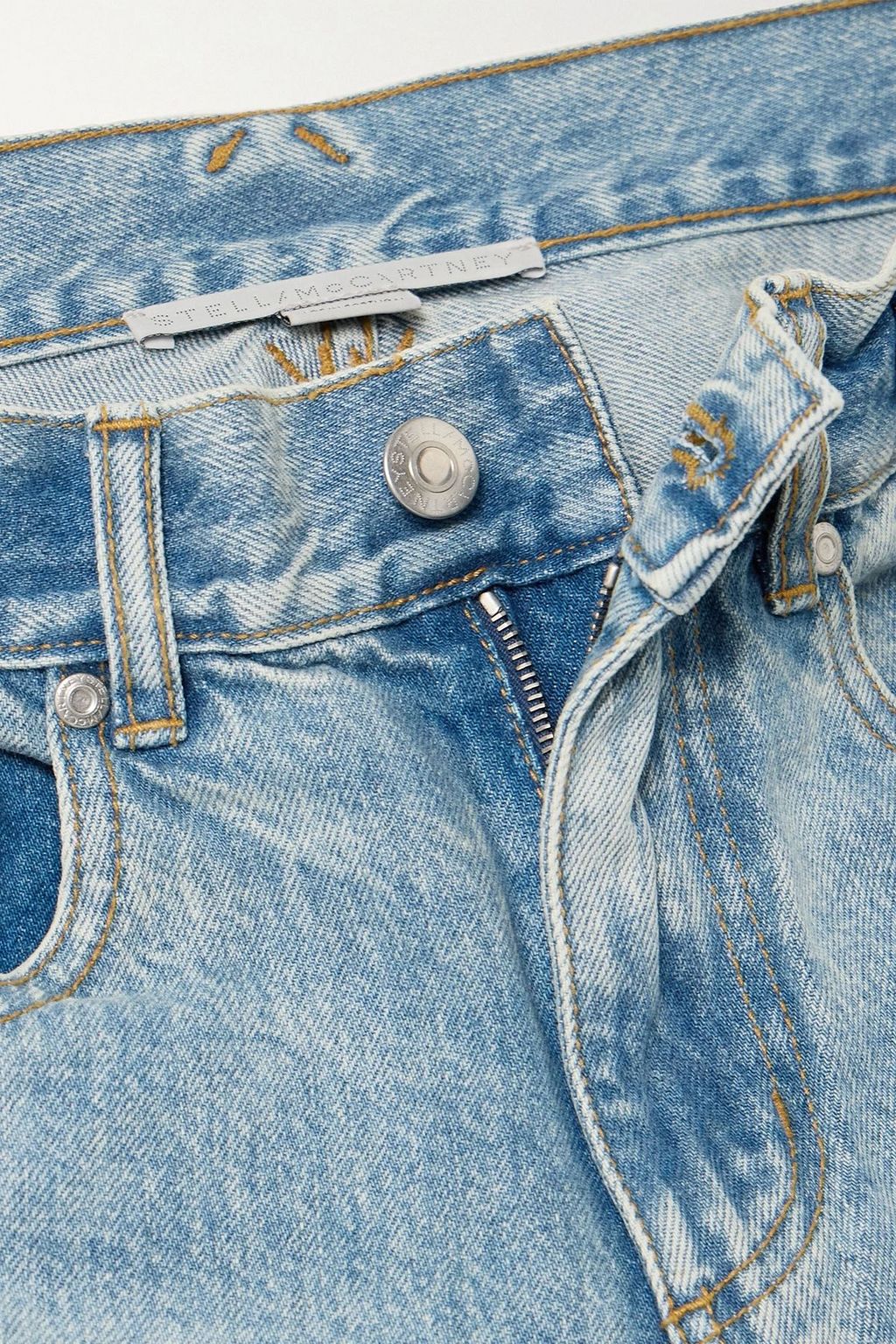 STELLA MCCARTNEY Frayed embellished flared jeans