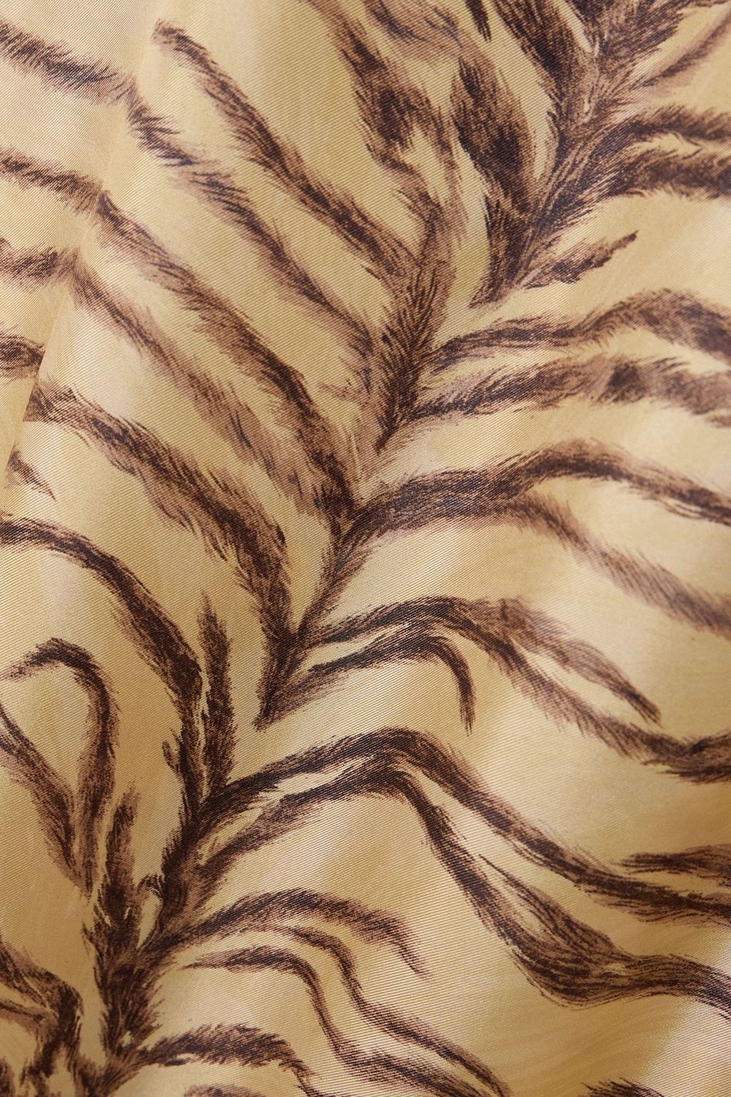 STELLA MCCARTNEY Draped zebra-print silk midi dress