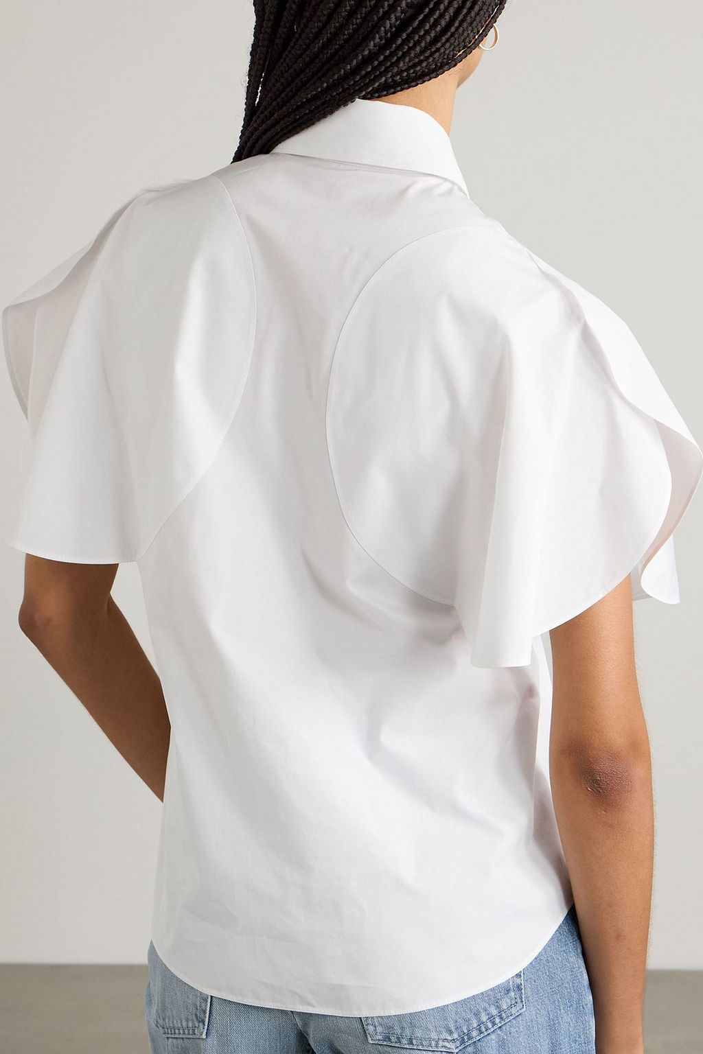 STELLA MCCARTNEY Paneled cotton-poplin shirt