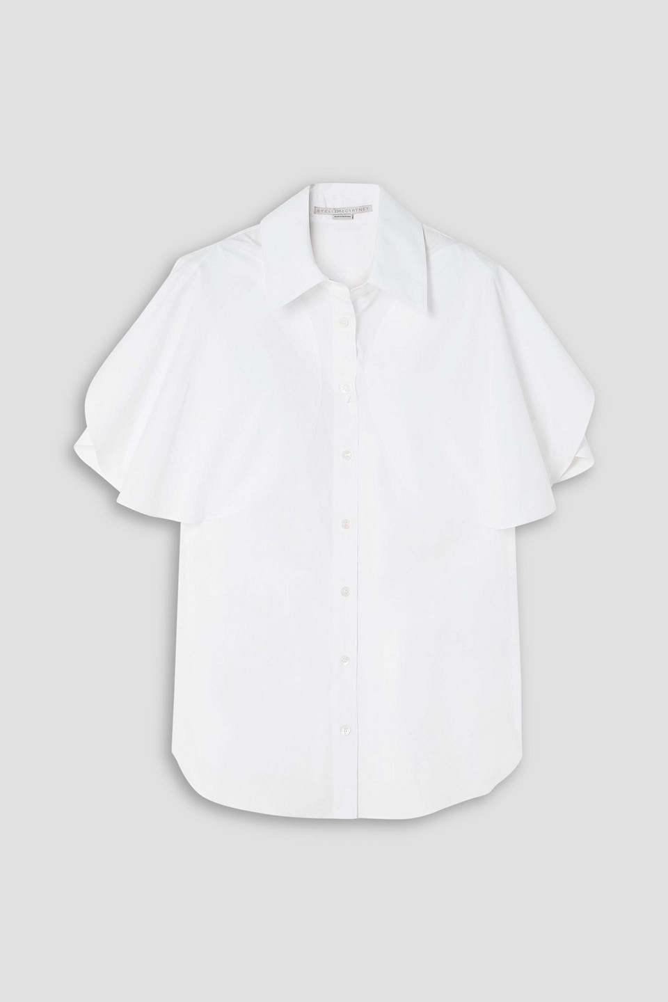 Stella Mccartney Paneled Cotton-poplin Shirt In White