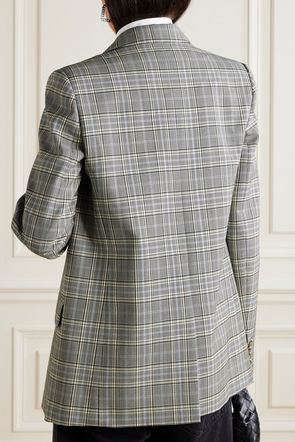 STELLA MCCARTNEY Double-breasted checked wool blazer