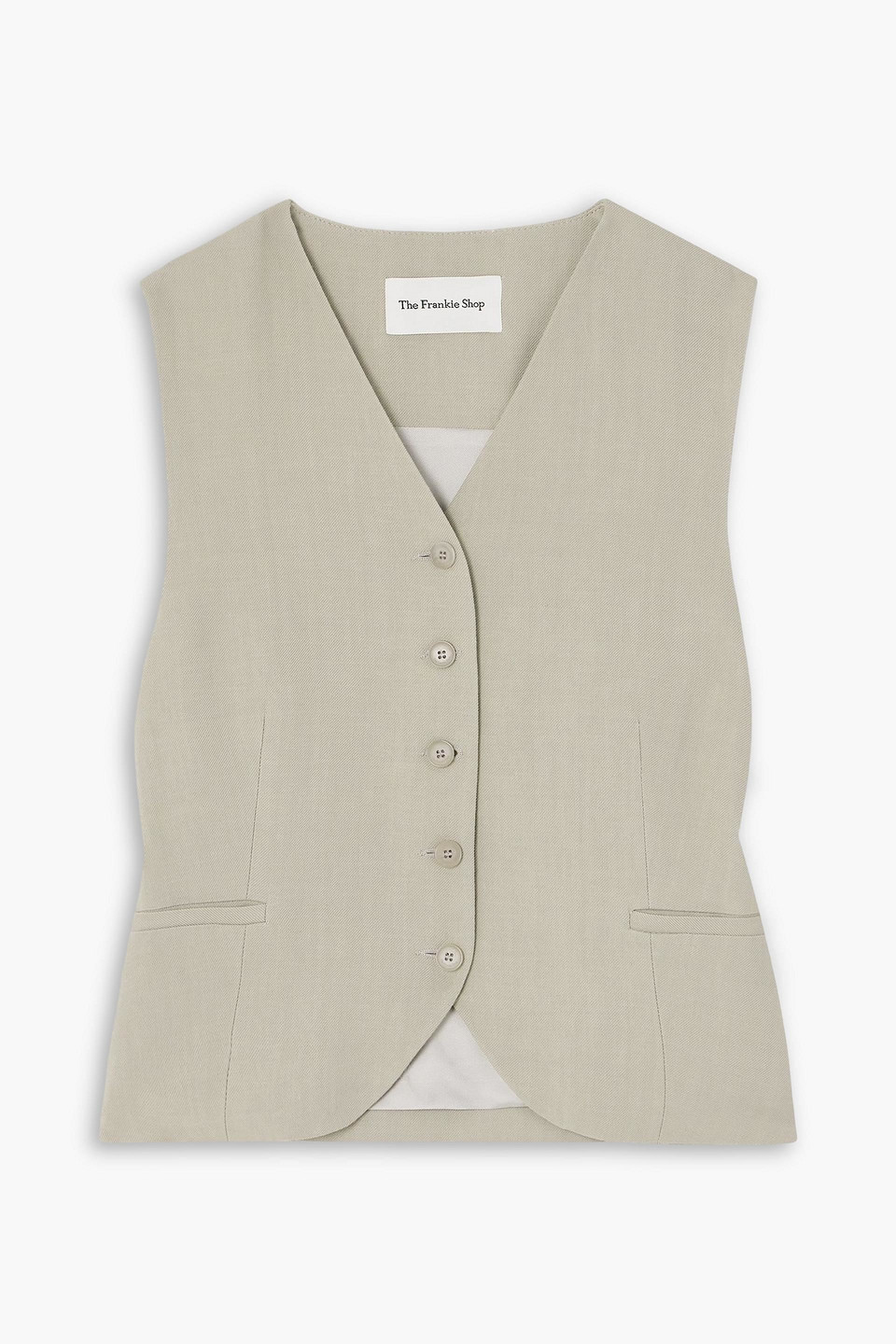 the frankie shop - chelsea twill vest - green - xs