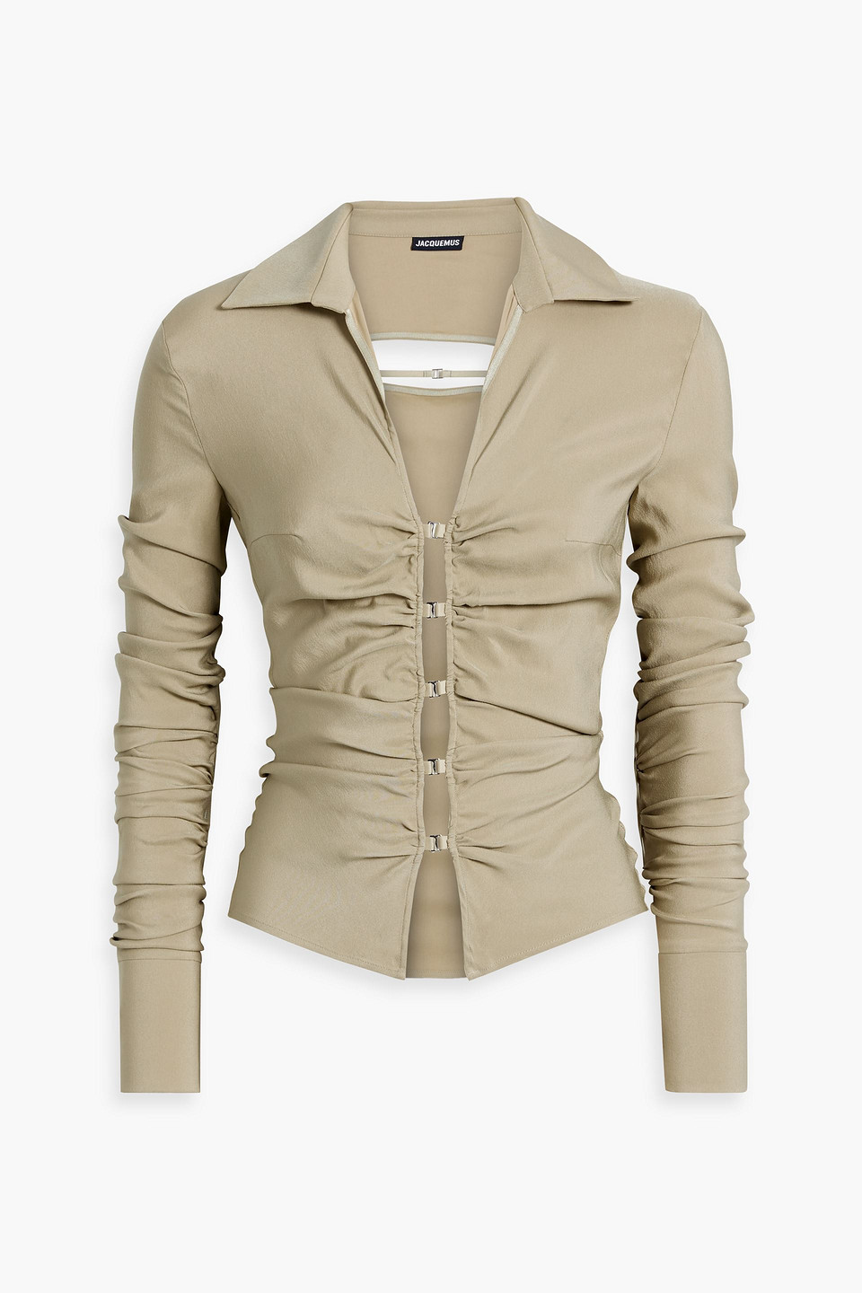 Jacquemus V-neck Long-sleeve Cardigan In Army Green