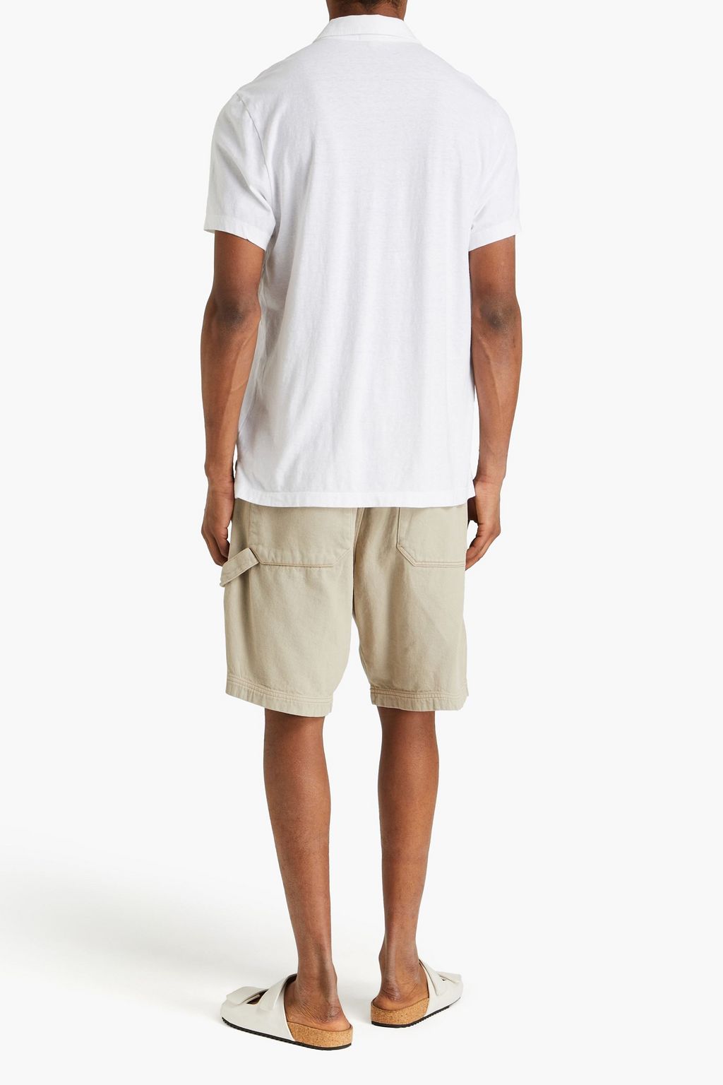 JAMES PERSE Poloshirt aus Jersey aus einer Baumwoll-Leinenmischung