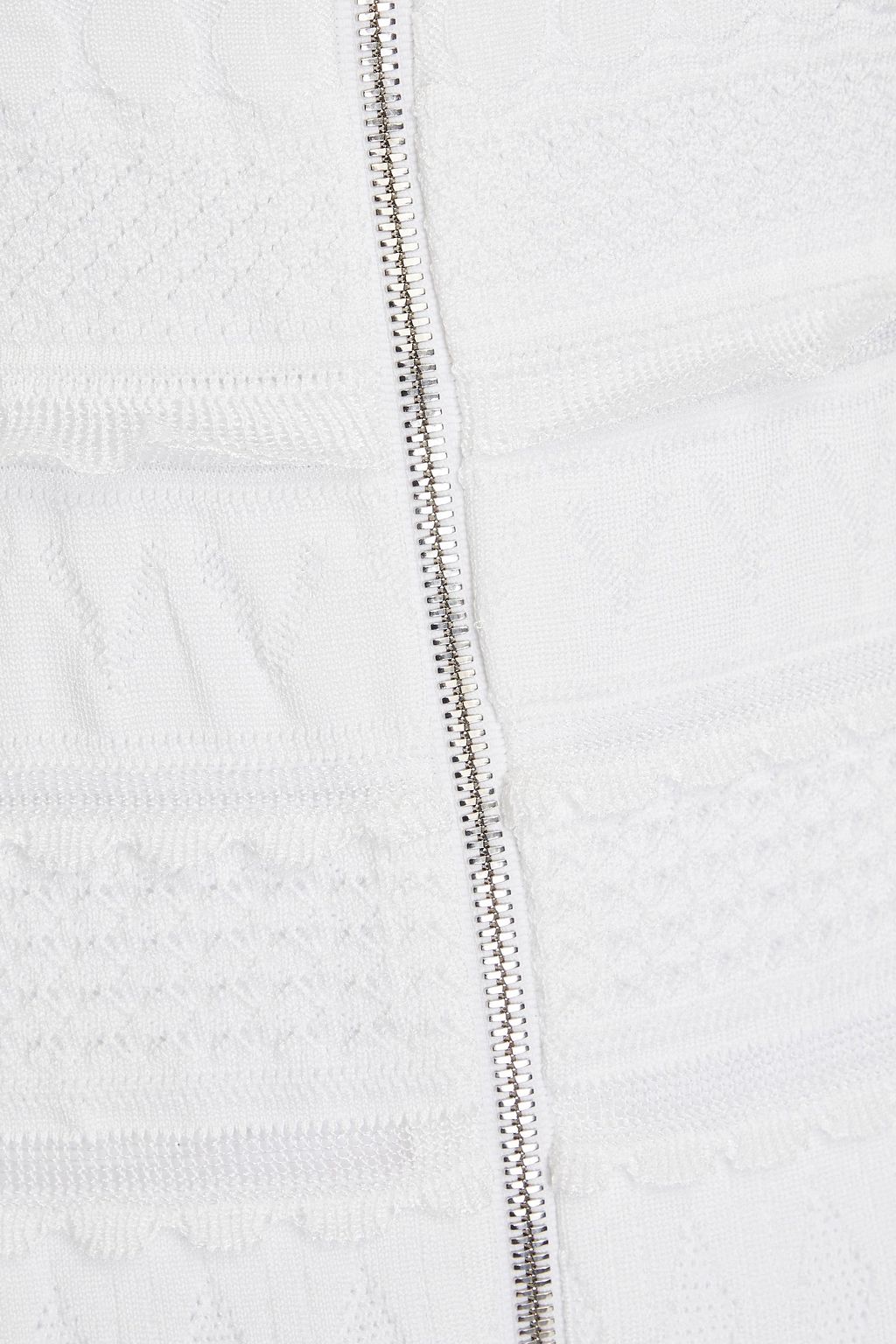 ALAÏA Tiered ribbed and pointelle-knit mini dress