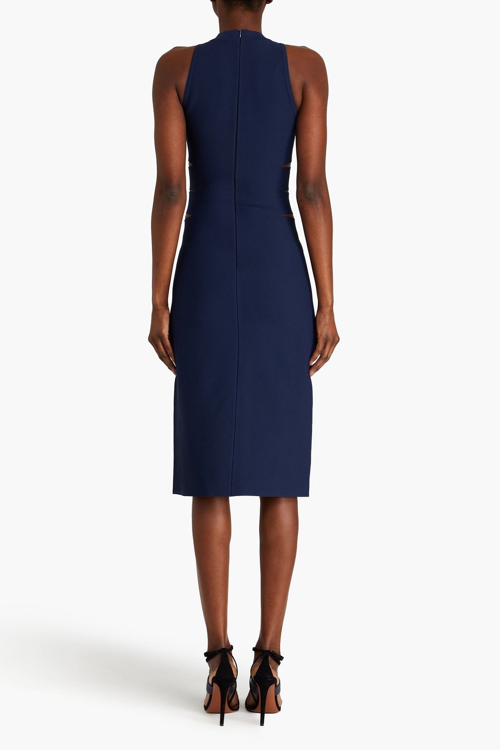 ALAÏA Cutout stretch-knit midi dress