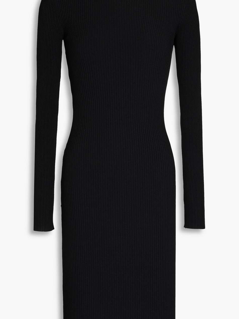 ribbed-knit turtleneck dress