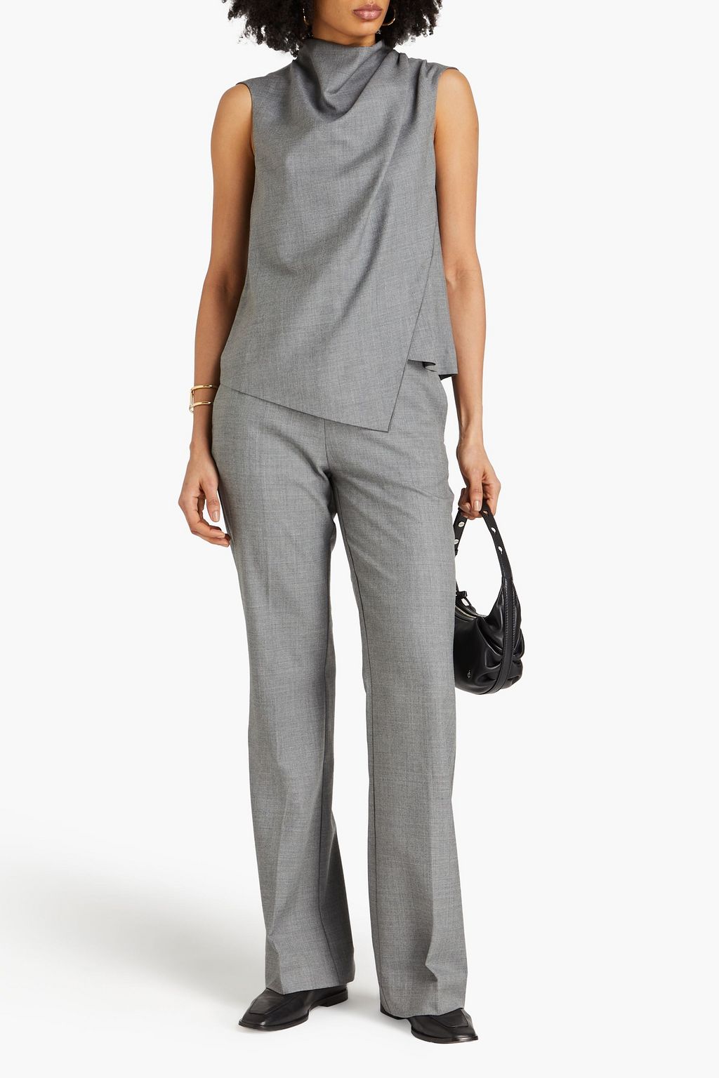 BITE STUDIOS Eden draped wool turtleneck top
