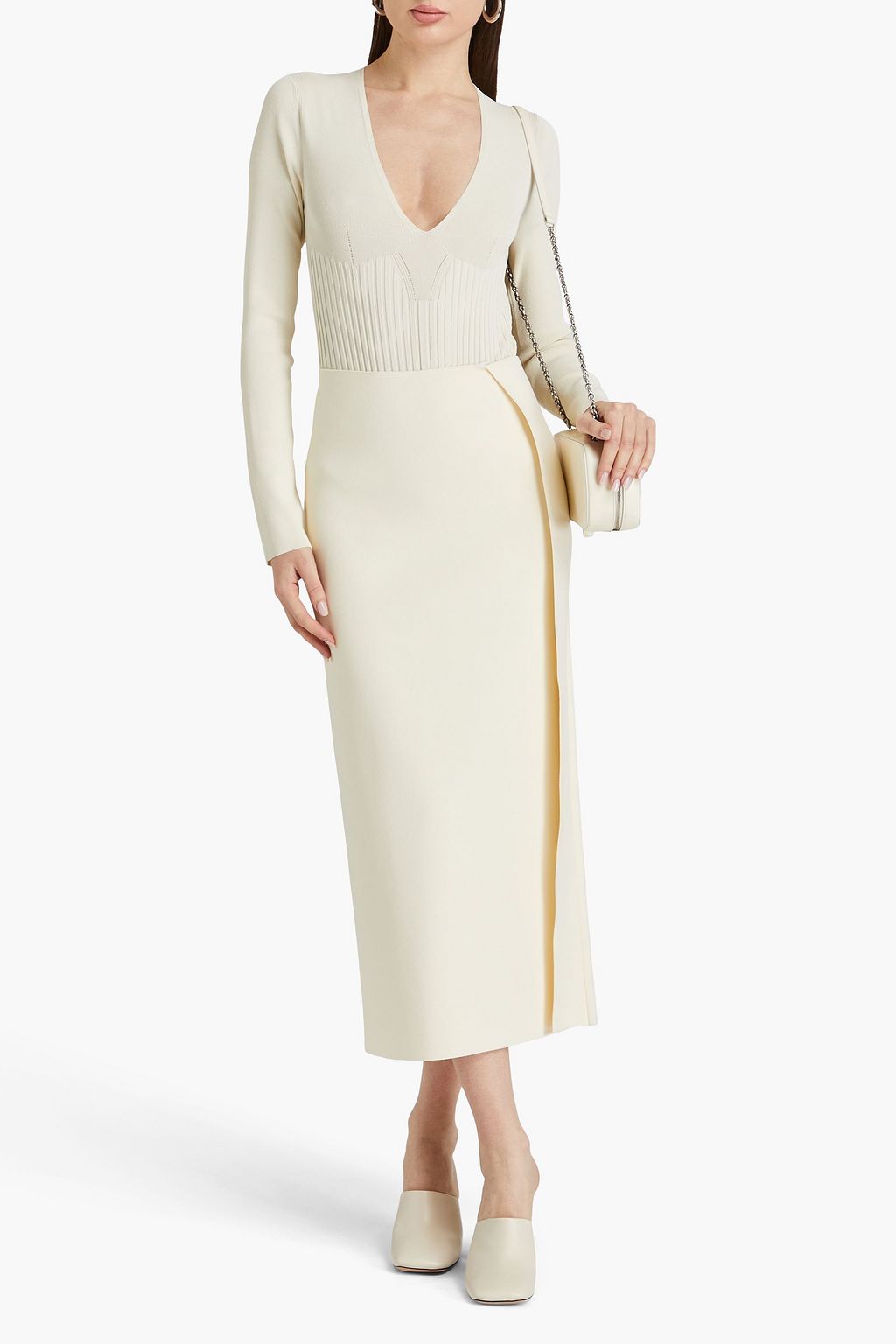 JIL SANDER Ribbed-knit bodysuit