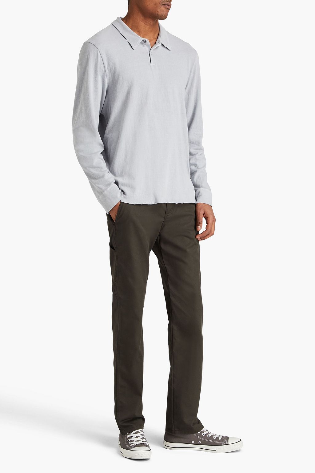 JAMES PERSE Poloshirt aus Stretch-Baumwoll-Jersey