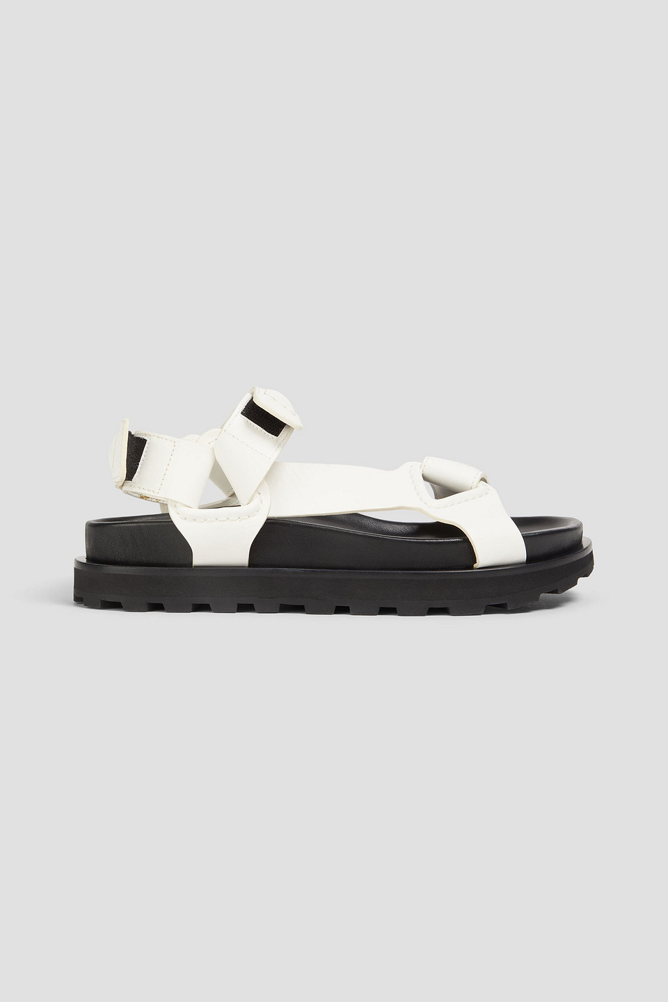 Jil Sander Leather Sandals In Ecru