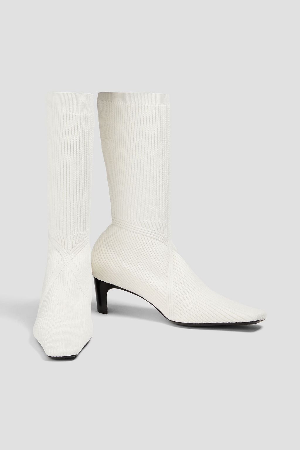 JIL SANDER بوت بنمط جوارب مصنوع من نسيج بحبكة مضلّعة