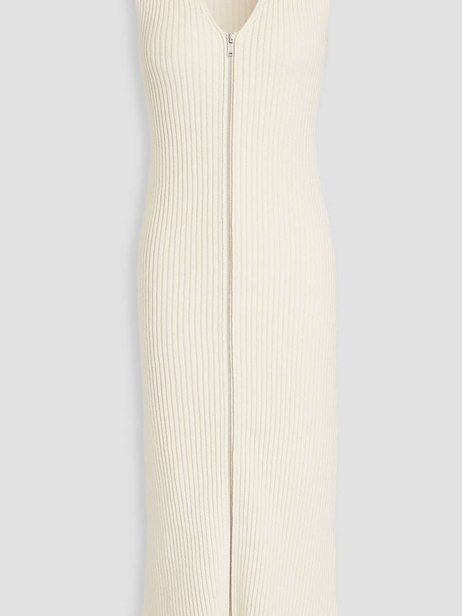 ribbed cotton midi dress