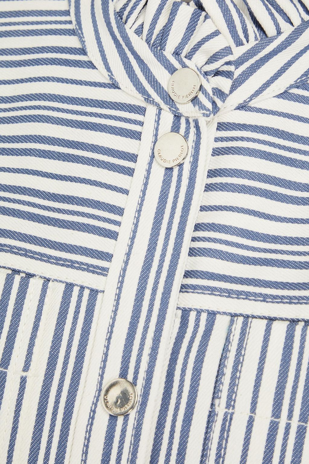 CLAUDIE PIERLOT قميص جينز مخطط