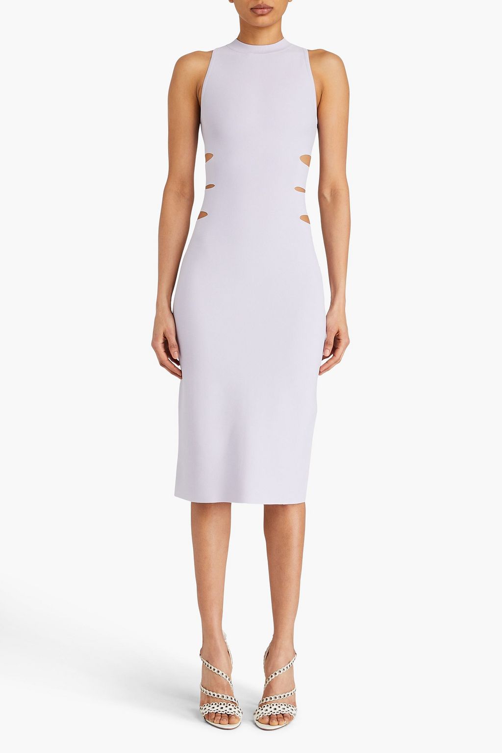 ALAÏA Cutout stretch-knit midi dress