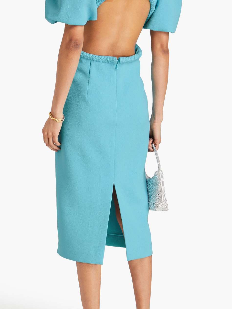 michelle cutout crepe midi dress