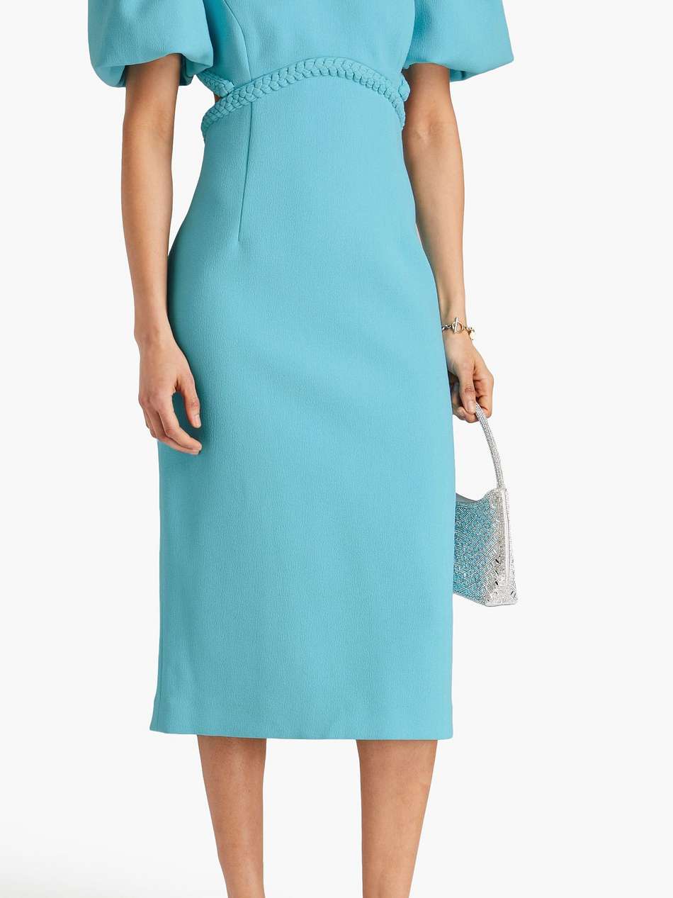 michelle cutout crepe midi dress