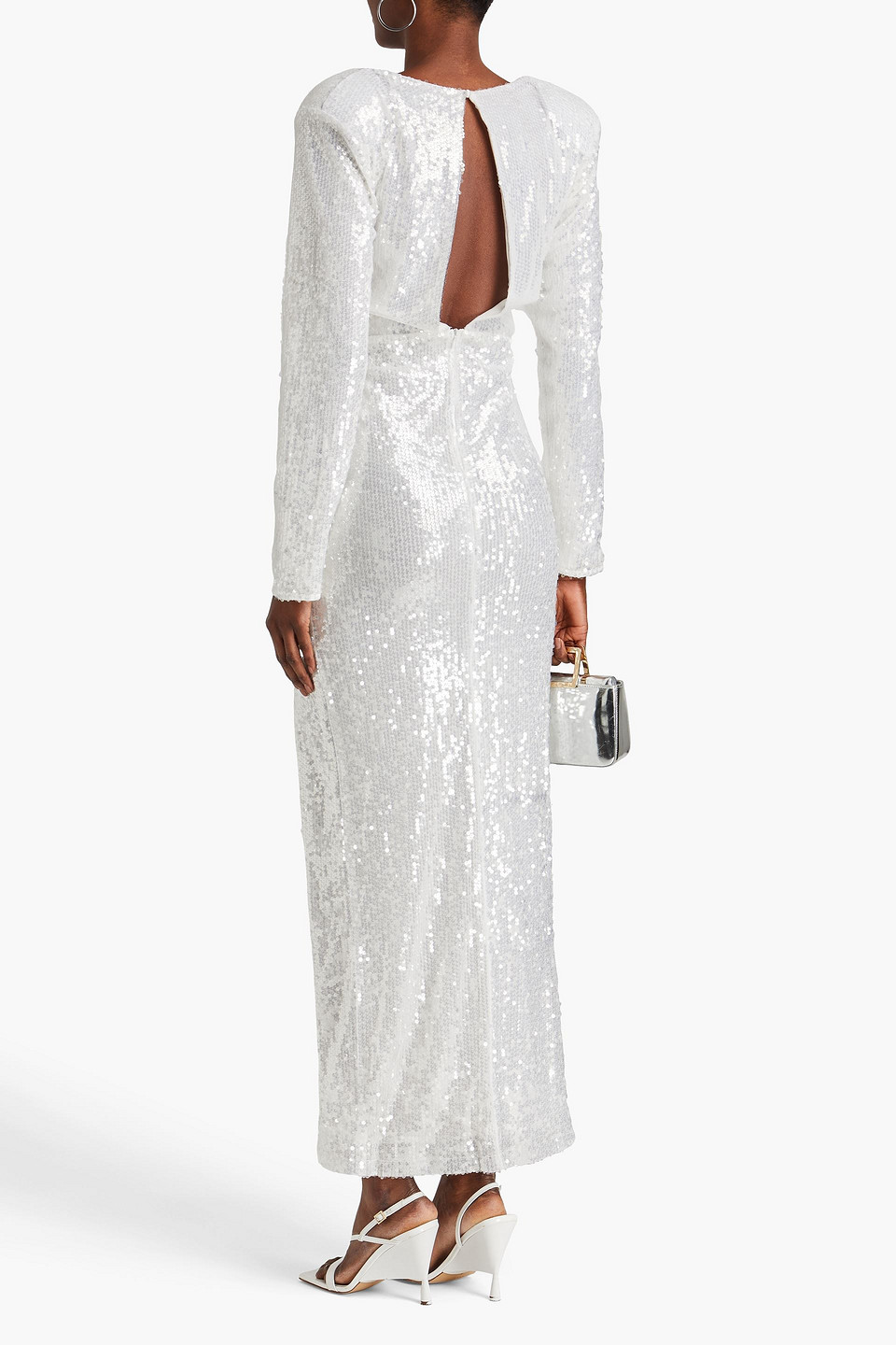 Shop Envelope 1976 Stardust Sequined Tulle Gown In White