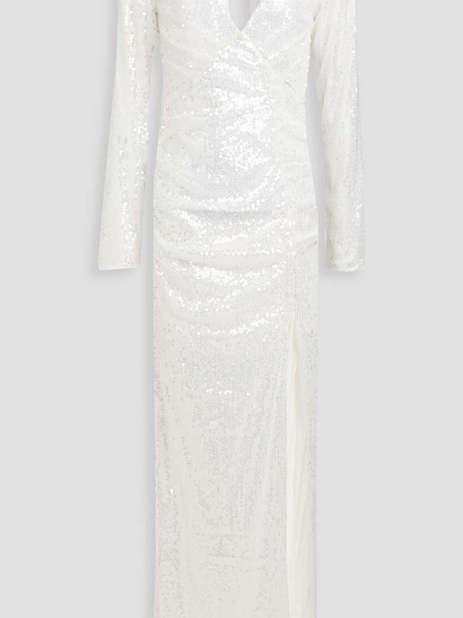 stardust sequined tulle gown