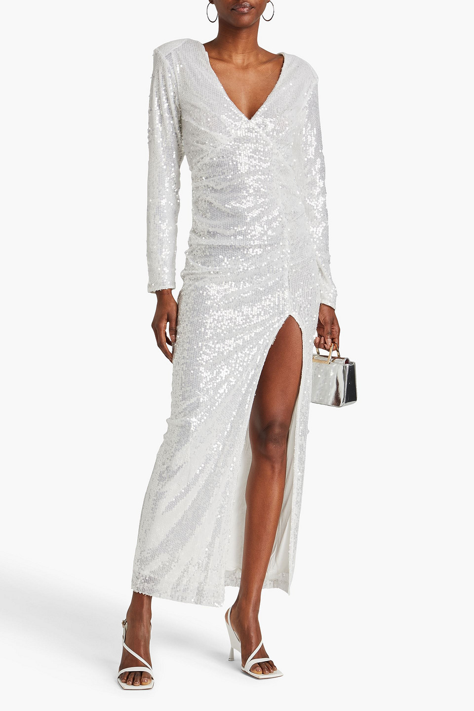 Shop Envelope 1976 Stardust Sequined Tulle Gown In White