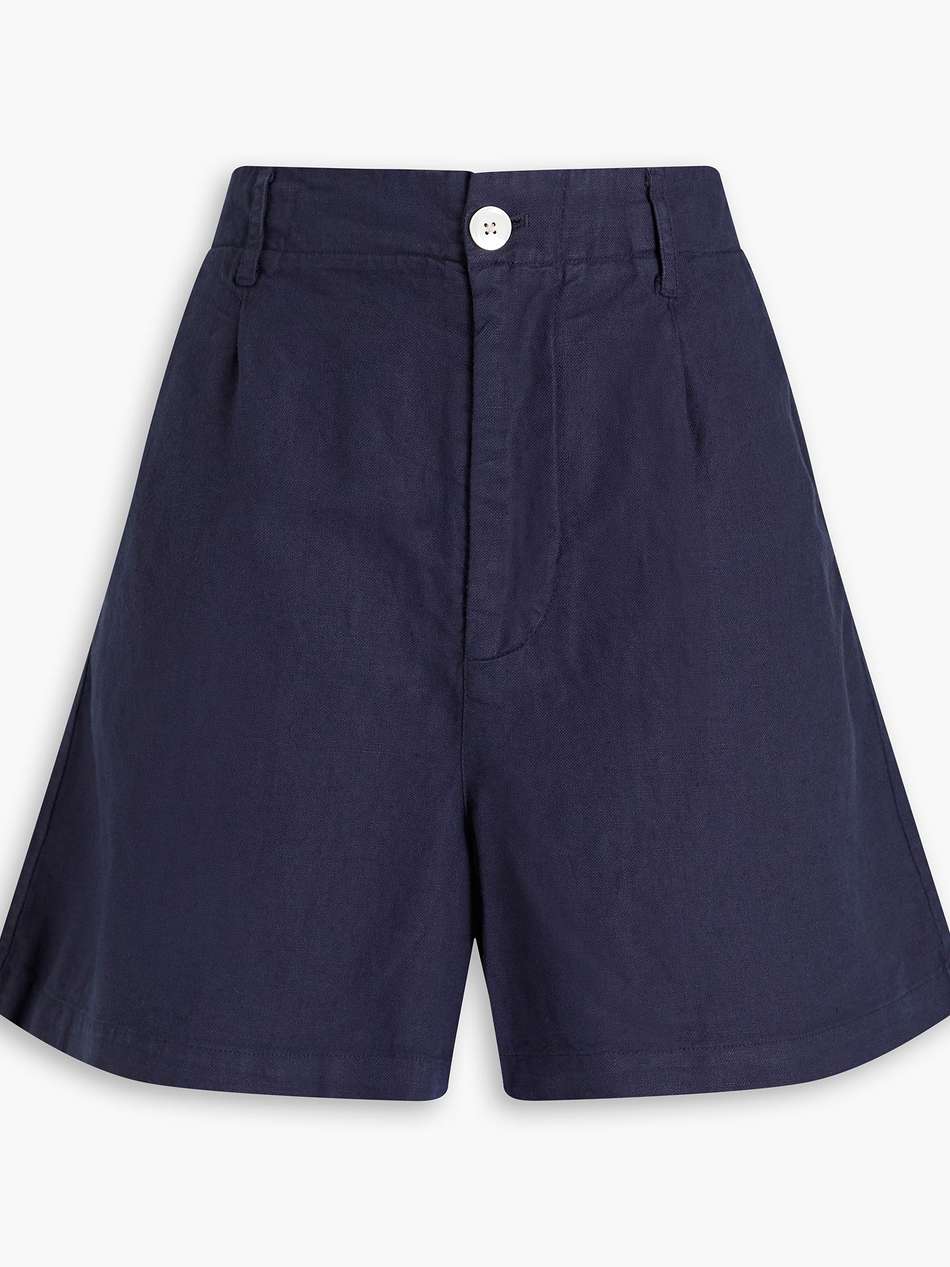 boy linen and cotton-blend shorts
