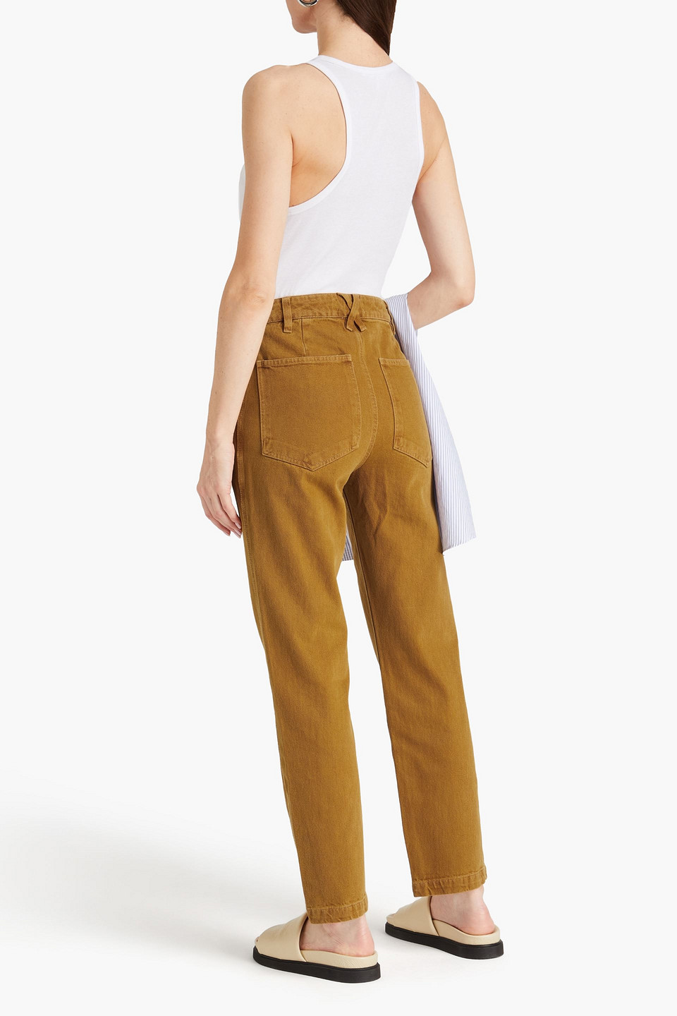 Shop Alex Mill Thompson High-rise Straight-leg Jeans In Light Brown