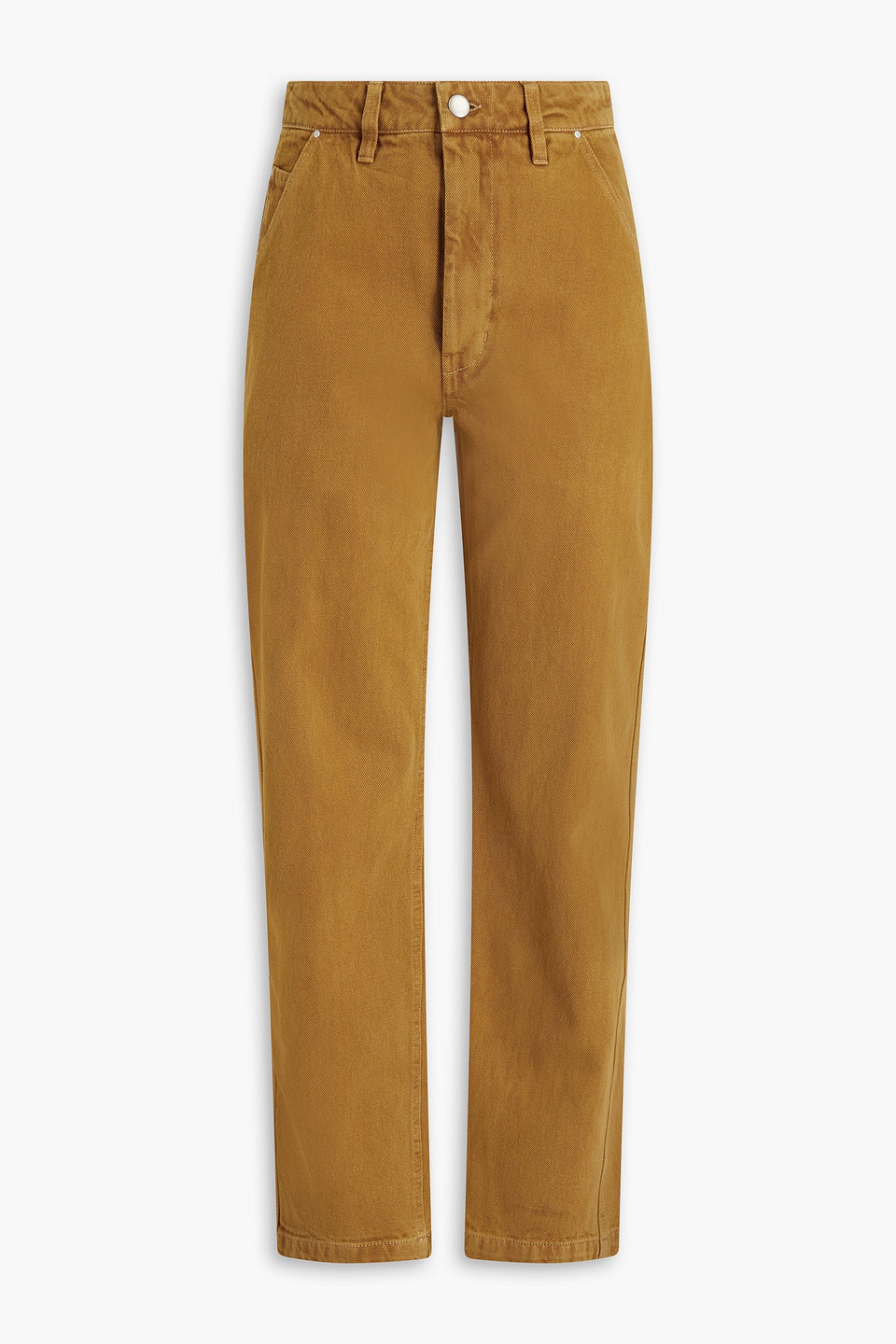 Alex Mill Thompson High-rise Straight-leg Jeans In Light Brown