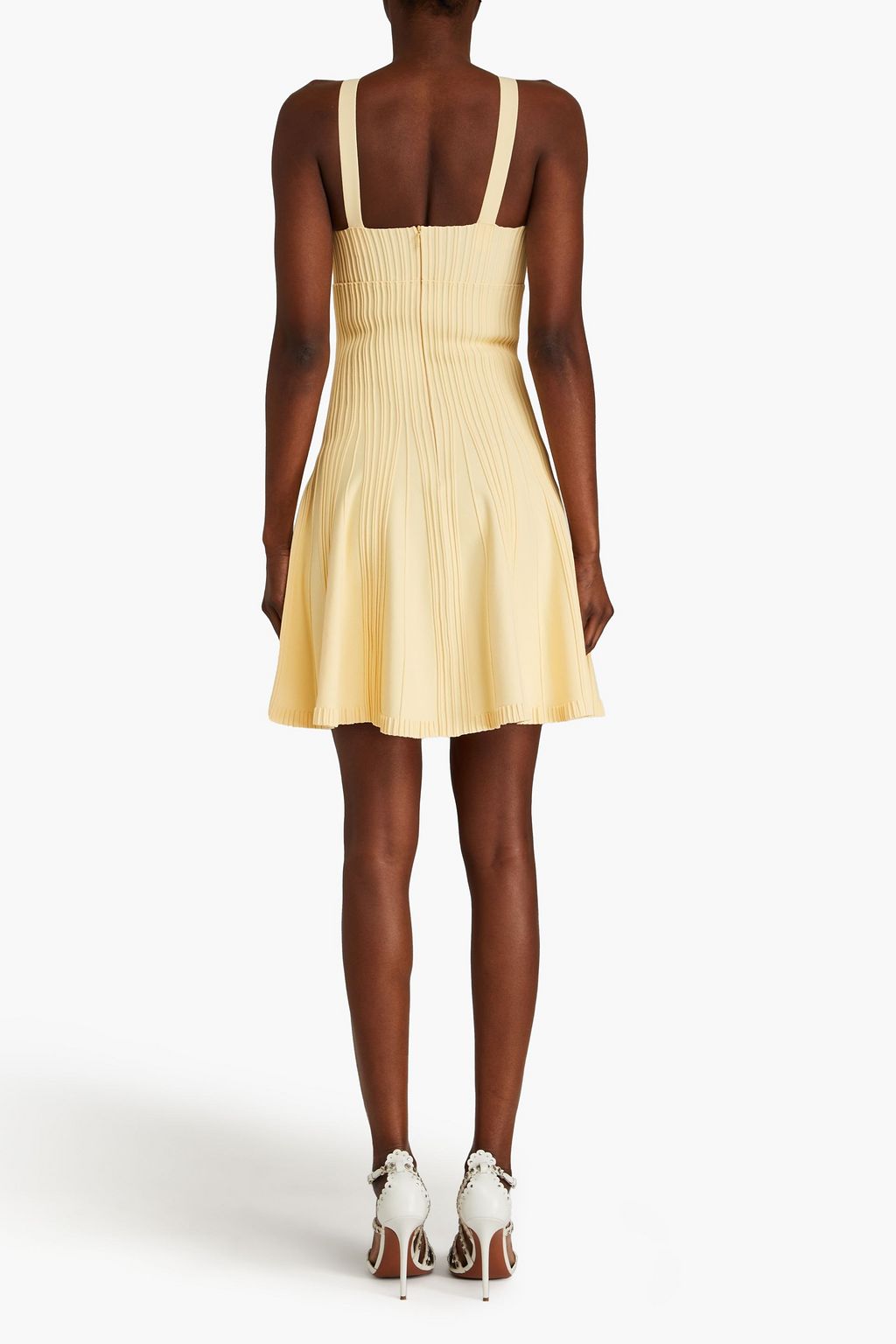 ALAÏA Cutout ribbed-knit mini dress