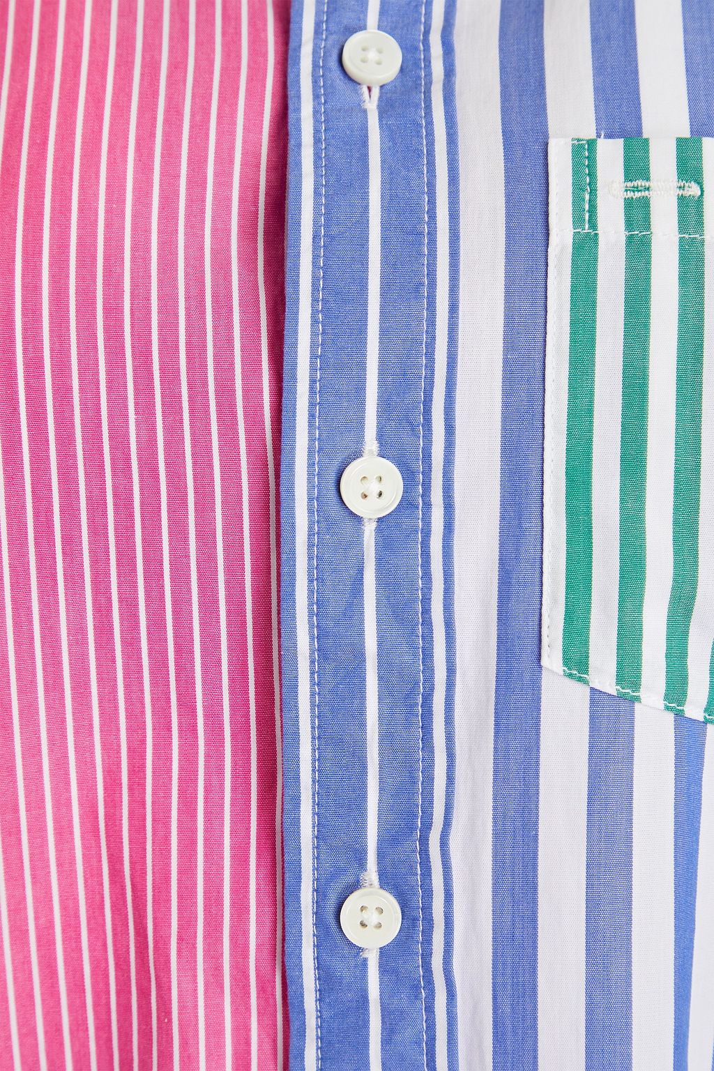 ALEX MILL Striped cotton-poplin shirt