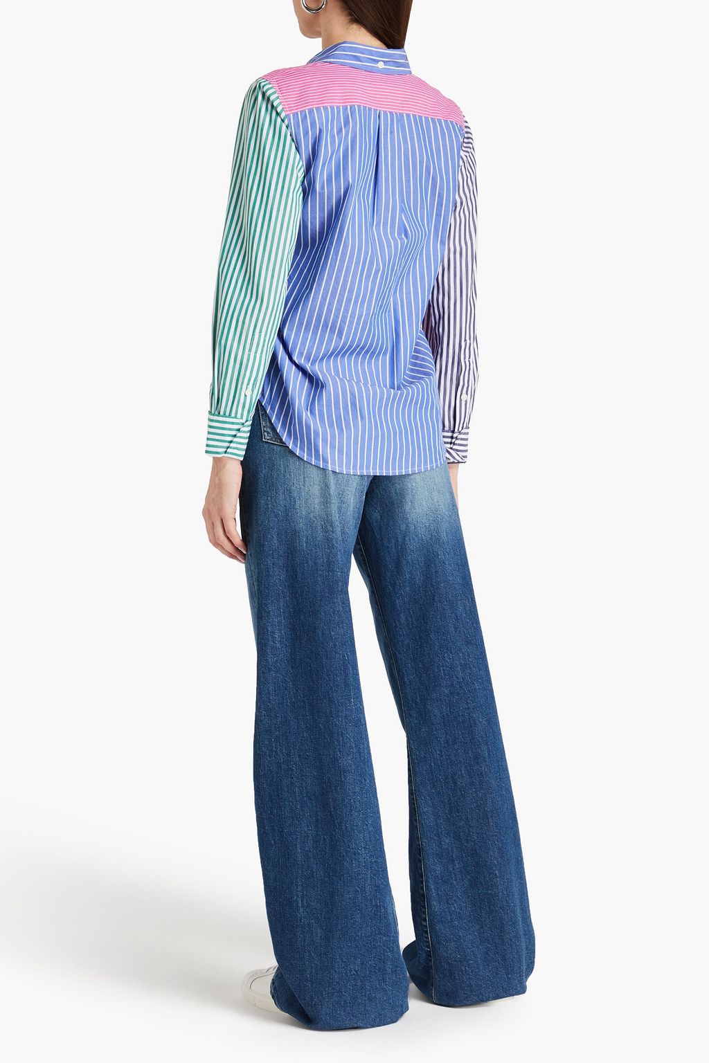 ALEX MILL Striped cotton-poplin shirt