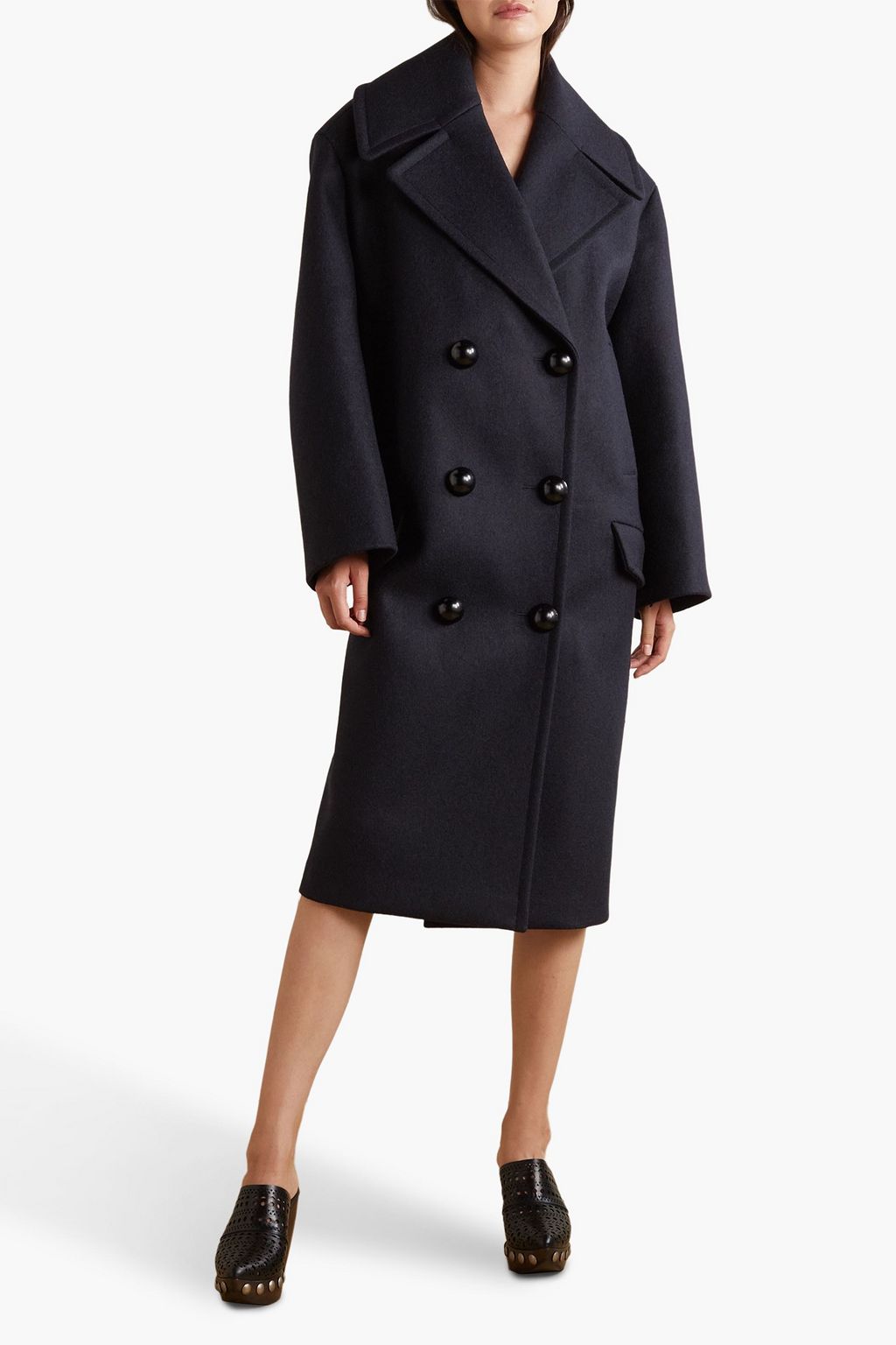 ALAÏA Double-breasted wool coat